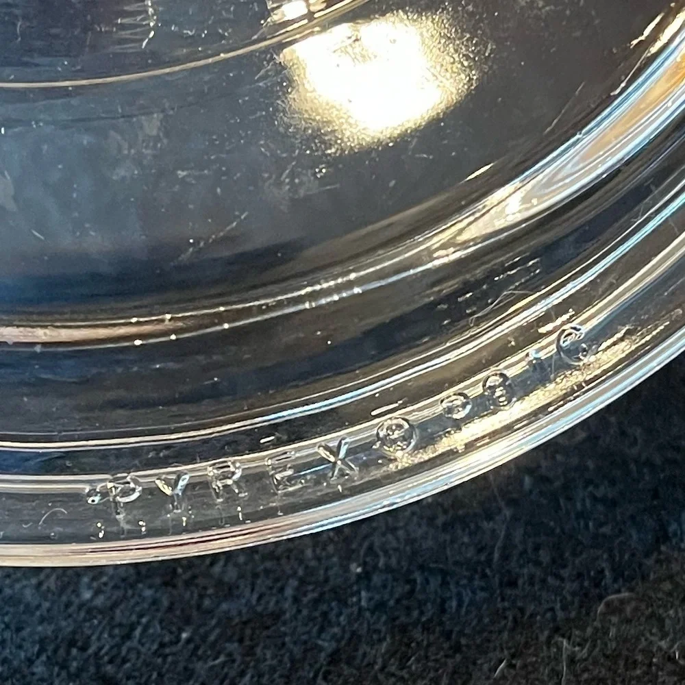 P81C PYREX Clear Glass Round Replacement LID ONLY w knob handle